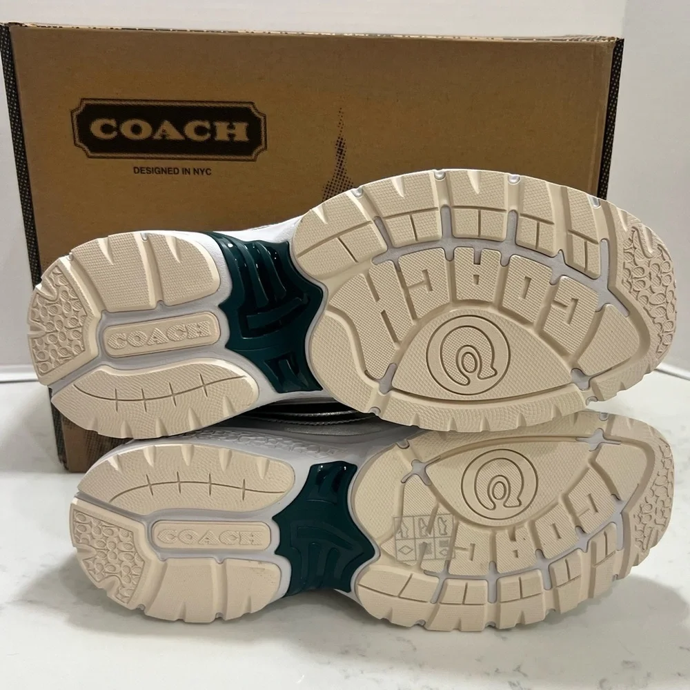 Coach Green and Silver Sneakers